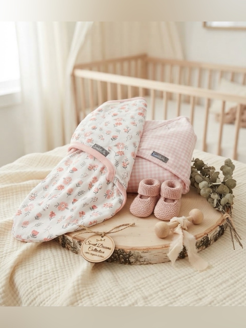 SwaddleMe Pink and Floral Swaddle Set l